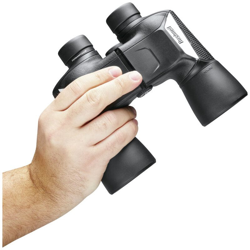 Prismático SPECTATOR SPORT 10x50 BUSHNELL, carcasa recubierta de goma y resistencia IPX4 contra salpicaduras