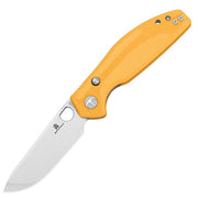 Cuchillo plegable ANGRY OWL B-Lock con empuñadura amarilla