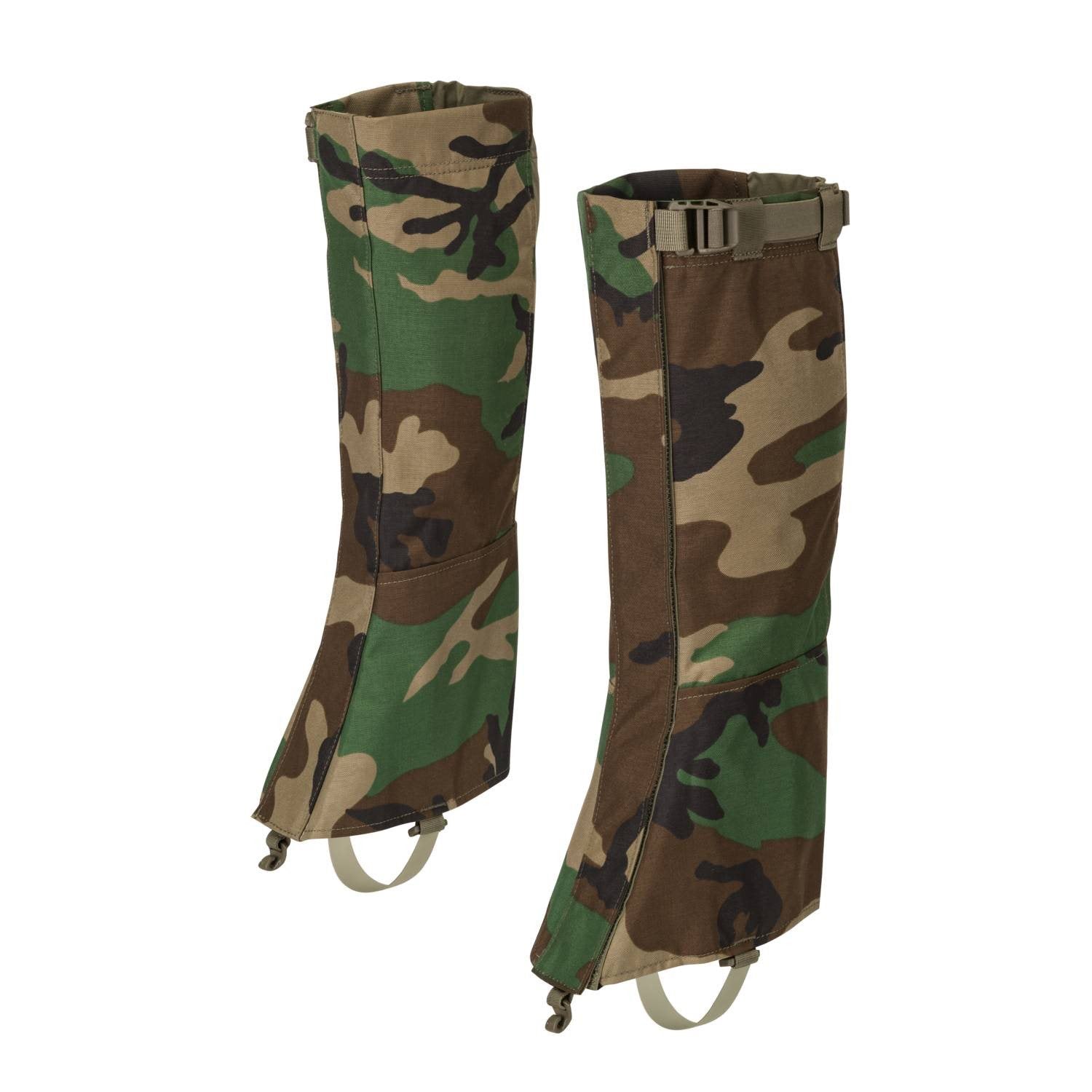 Polainas SNOWFALL negras Helikon-Tex en Cordura con insertos VersaStretch y cierre velcro