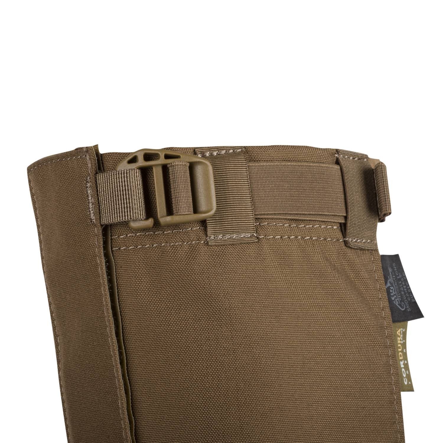 Polainas SNOWFALL negras Helikon-Tex en Cordura con insertos VersaStretch y cierre velcro