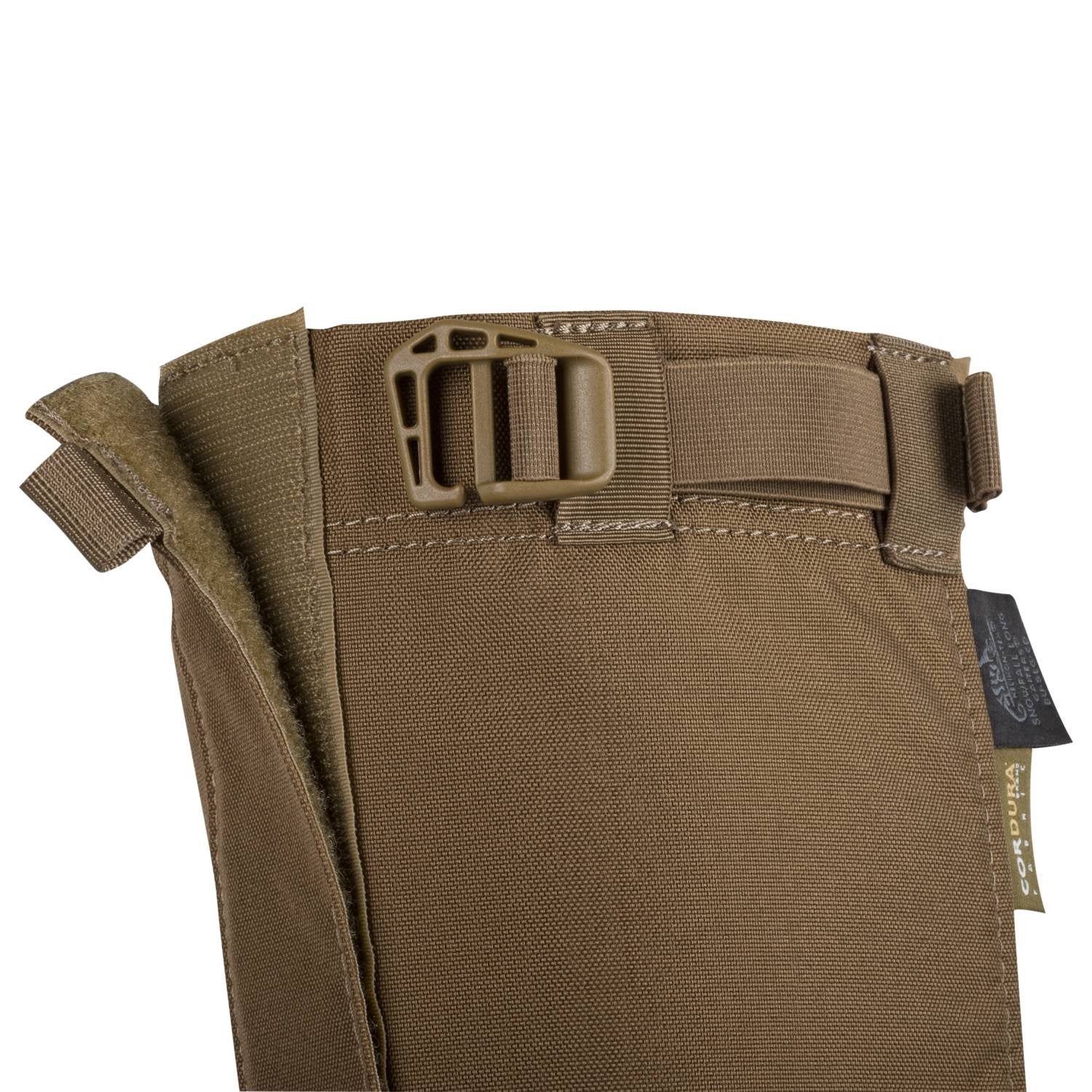 Polainas SNOWFALL negras Helikon-Tex en Cordura con insertos VersaStretch y cierre velcro