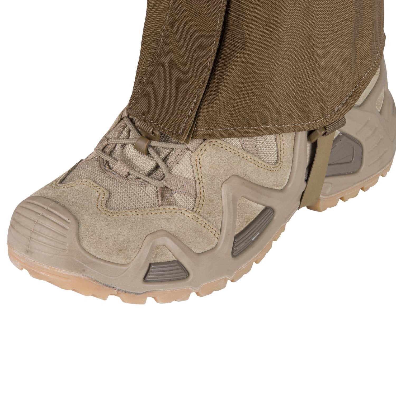 Polainas SNOWFALL negras Helikon-Tex en Cordura con insertos VersaStretch y cierre velcro