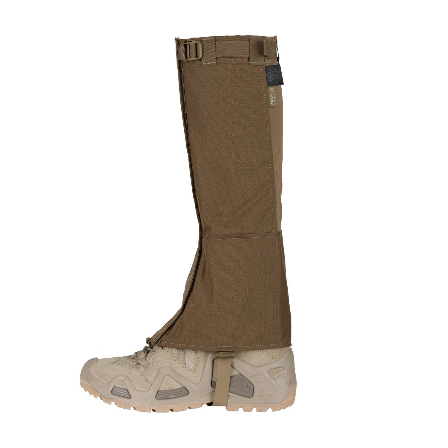 Polainas SNOWFALL negras Helikon-Tex en Cordura con insertos VersaStretch y cierre velcro
