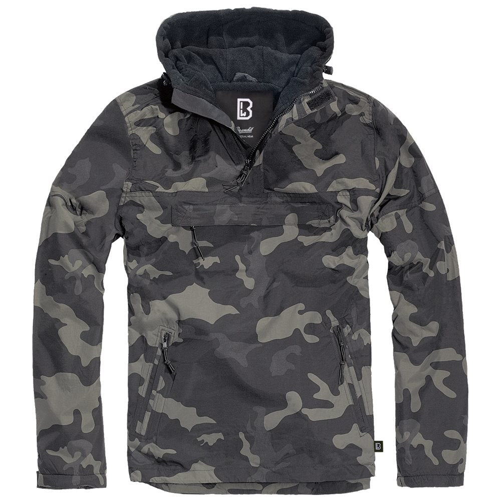 Chaqueta Brandit Windbreaker con capucha vista frontal