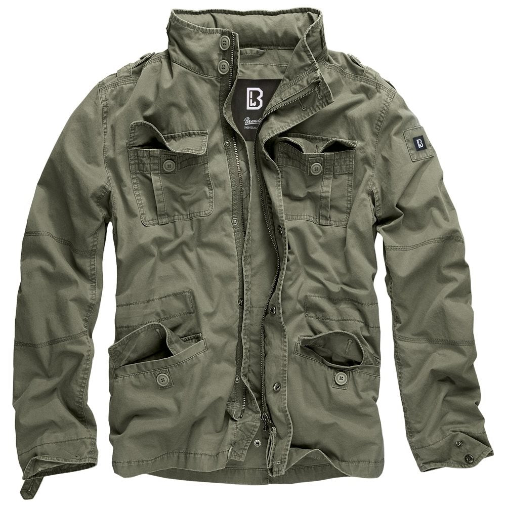 Chaqueta Britannia Verde, vista frontal, tejido de algodón suave y confección cuidada