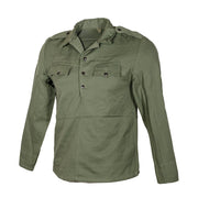 Blusa búlgara verde original con 3 botones, cierre hasta aproximadamente 1/3, nueva almacenada