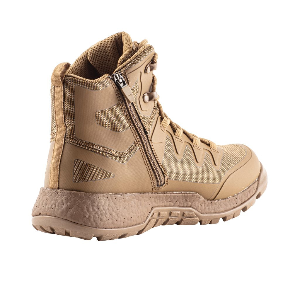 Botas tácticas Belleville AMRAP VAPOR COYOTE con cremallera YKK lateral, impermeables y entresuela TPU cómoda