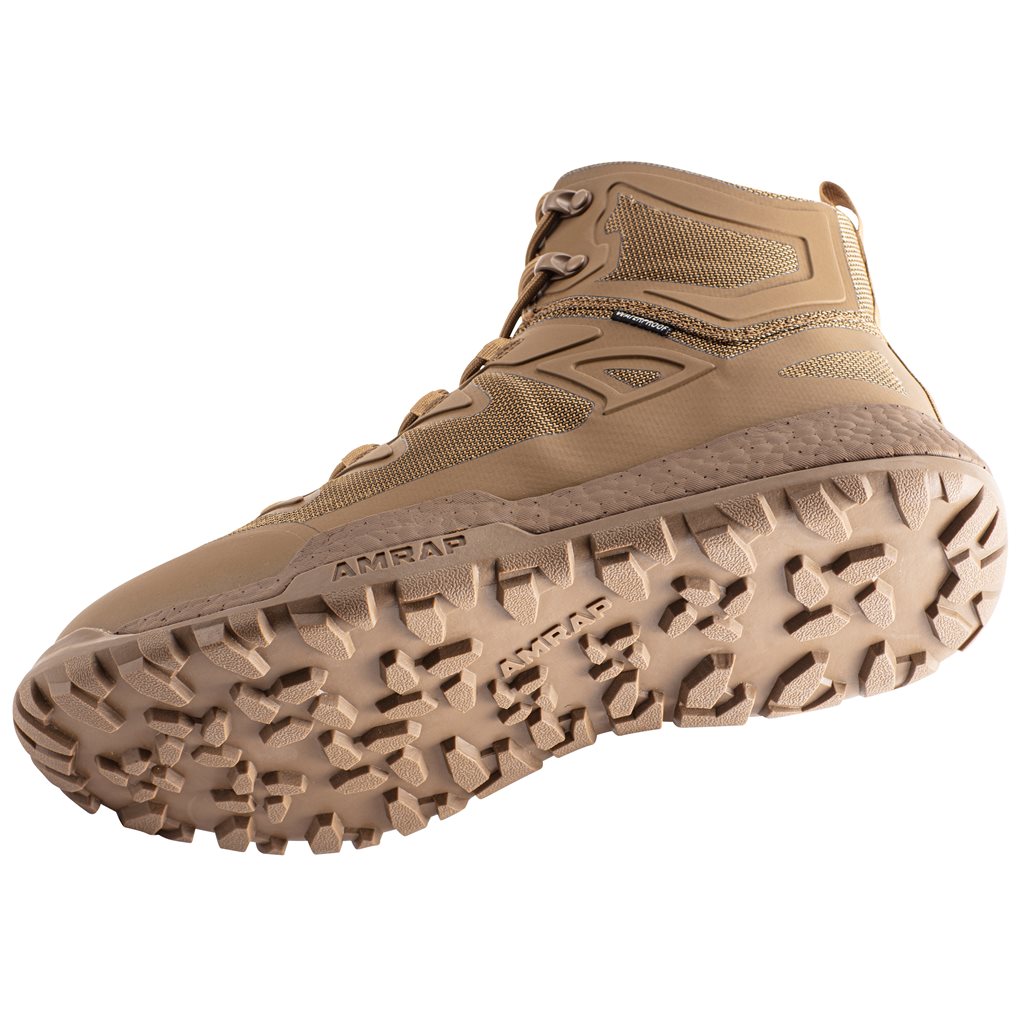 Botas tácticas Belleville AMRAP VAPOR COYOTE con cremallera YKK lateral, impermeables y entresuela TPU cómoda