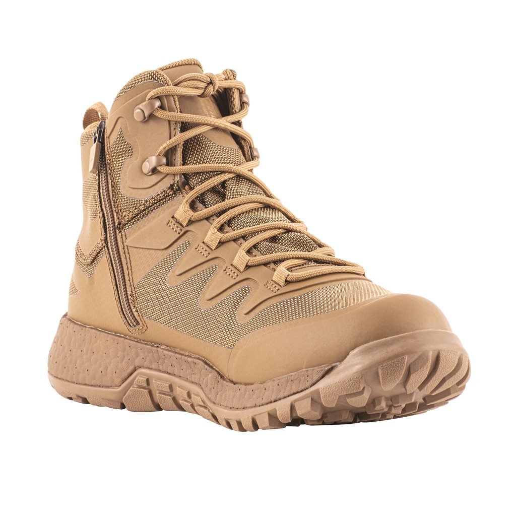 Botas tácticas Belleville AMRAP VAPOR COYOTE con cremallera YKK lateral, impermeables y entresuela TPU cómoda