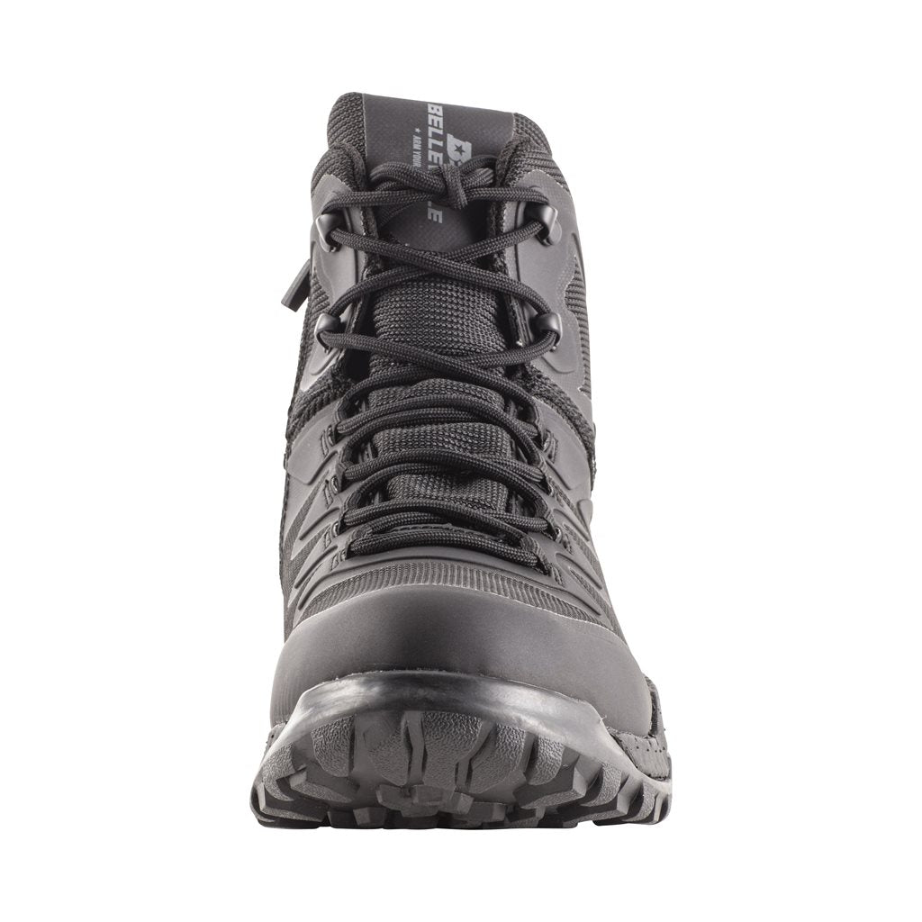 Botas tácticas AMRAP VAPOR negras con cremallera YKK, resistentes al agua y entresuela de TPU