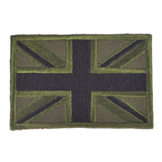 Parche Union Jack grande color oliva 6,8 x 4,6 cm