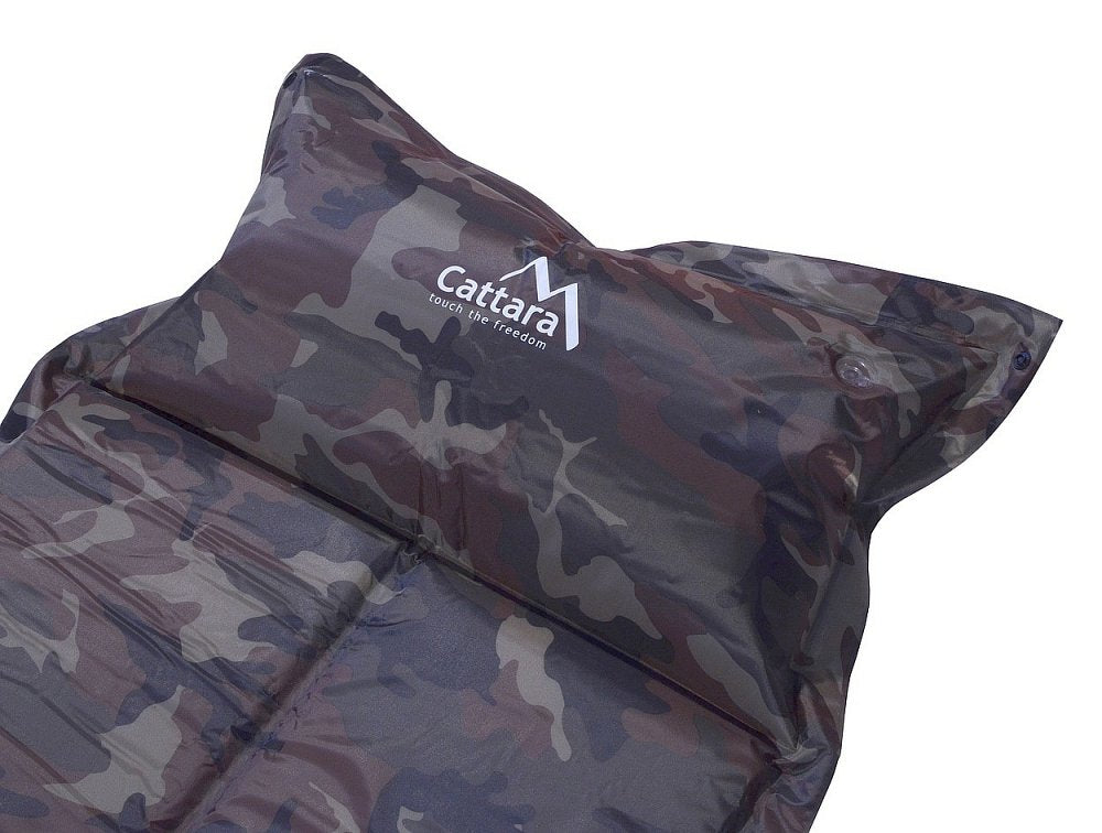 Colchoneta autoinflable WOODLAND con almohada, 183 x 58 cm, 2,5 cm de grosor