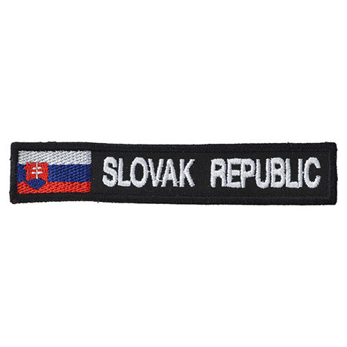 Parche SLOVAK REPUBLIC con bandera a color, tamaño aprox. 10,5 x 2 cm