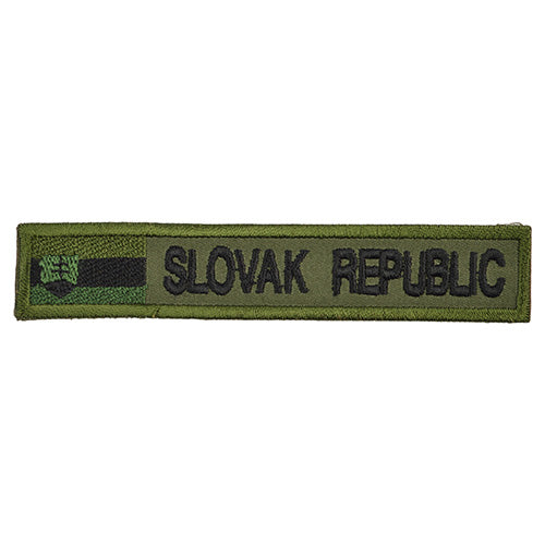 Parche SLOVAK REPUBLIC con bandera a color, tamaño aprox. 10,5 x 2 cm