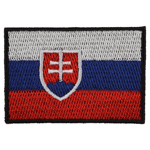 Parche textil con la bandera de Eslovaquia, colorido, aprox. 7 x 4,5 cm