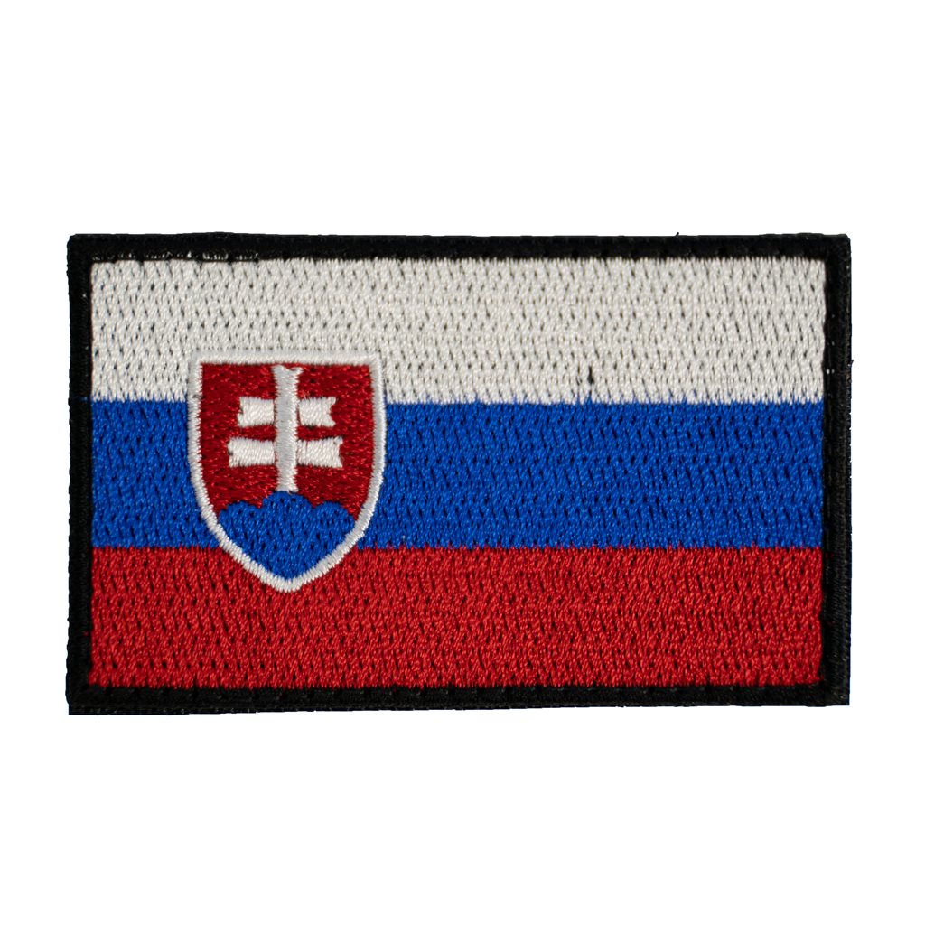 Parche textil bandera de Eslovaquia velcro 7,5 x 4,5 cm