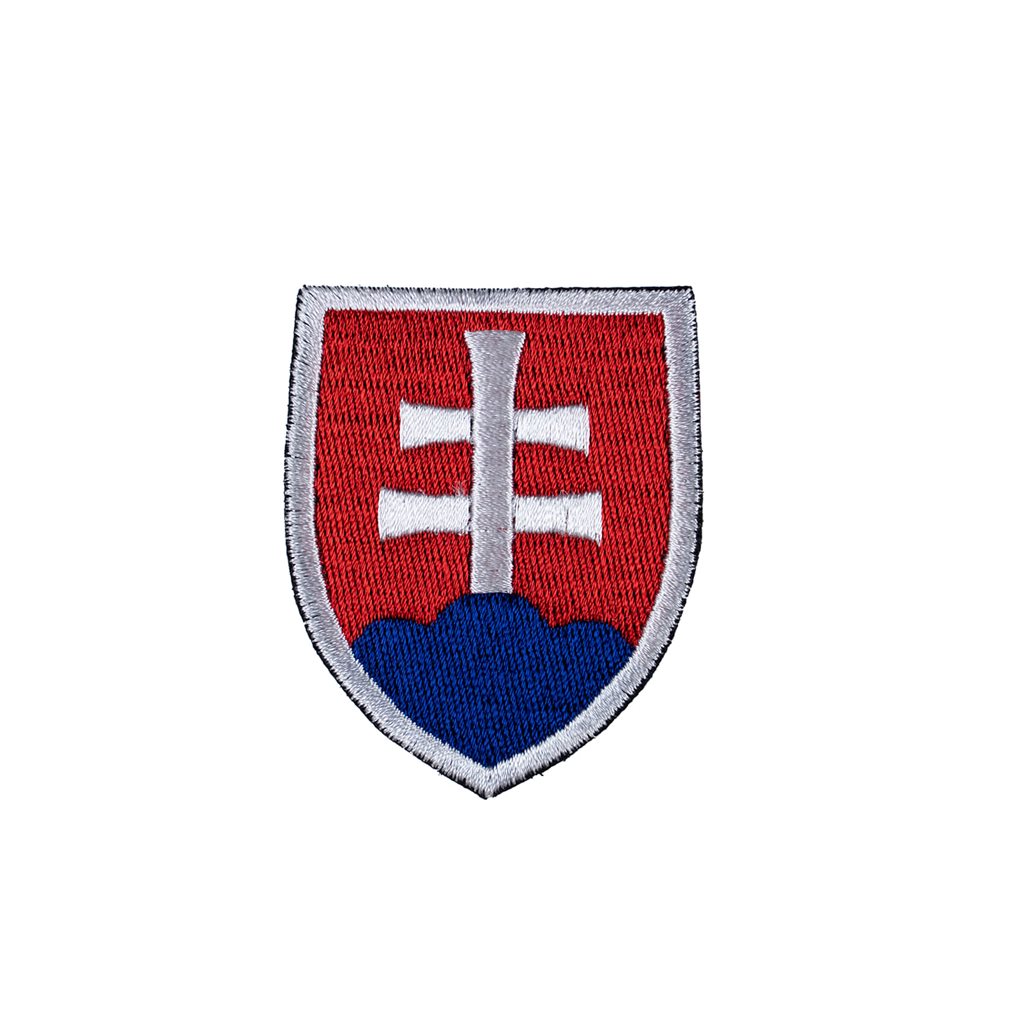 Parche textil con escudo de Eslovaquia en color, aprox. 5 x 6 cm