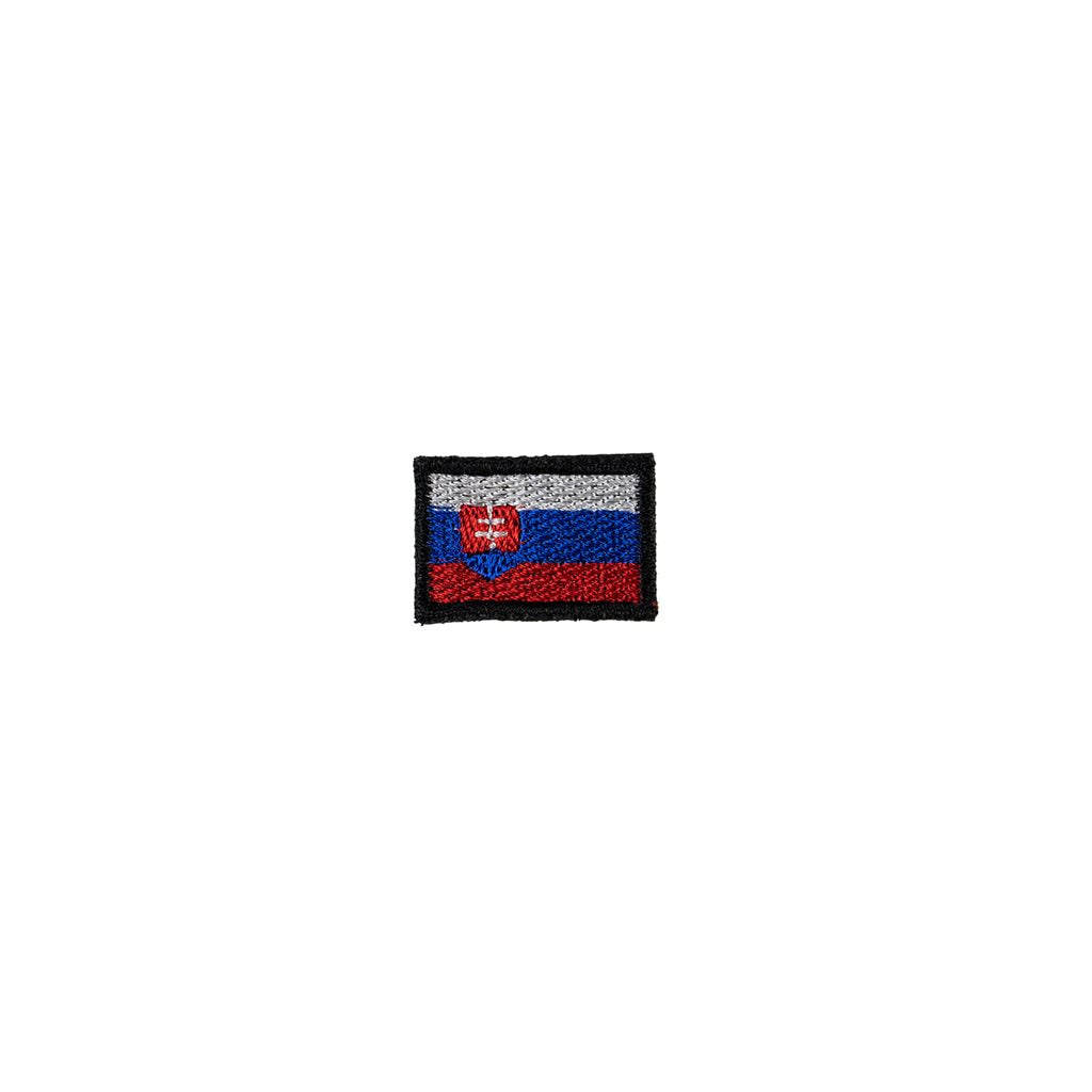 Parche textil con la bandera de Eslovaquia, tamaño aprox. 2,5 x 1,8 cm