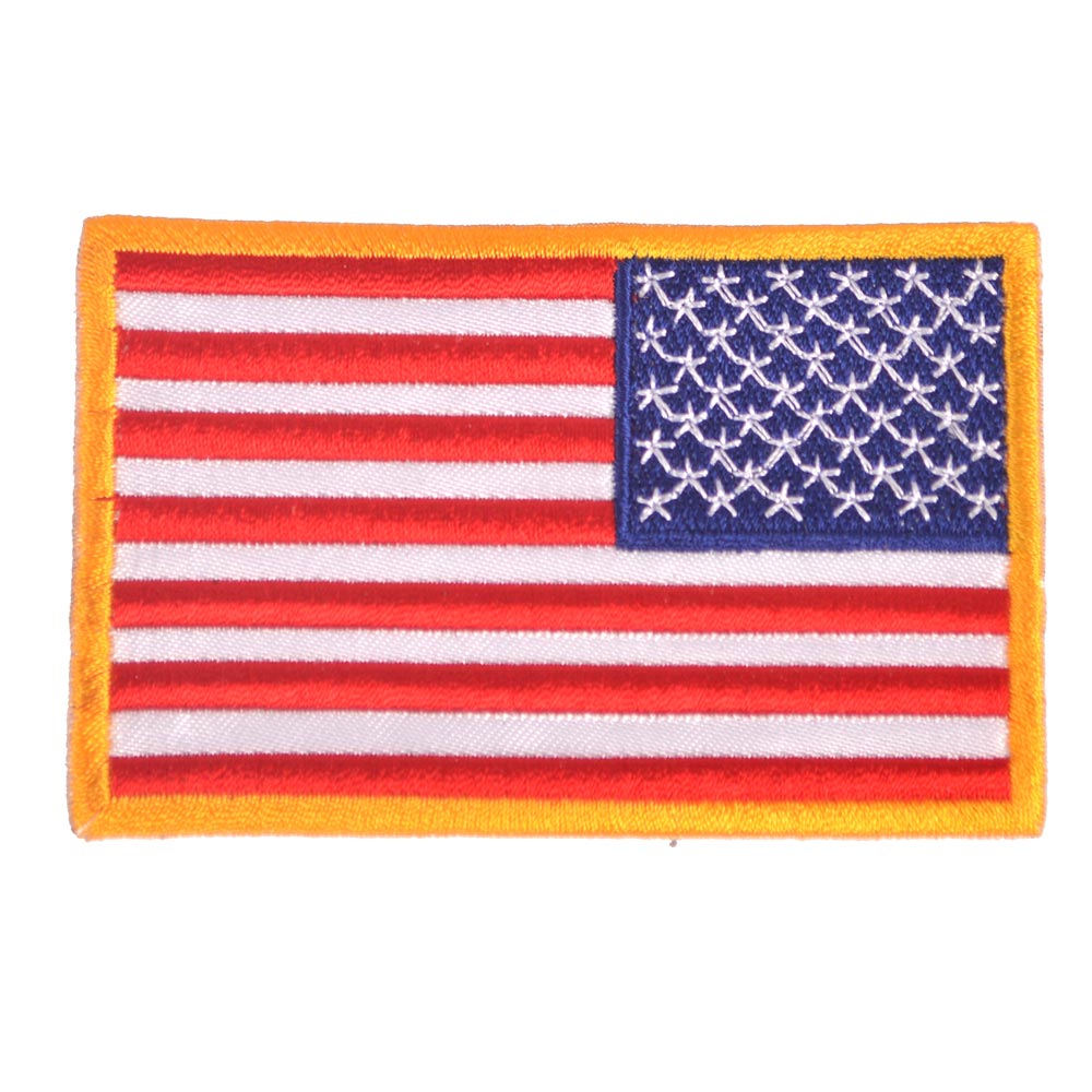 Parche bandera EE. UU. reverso en color, 87 x 55 mm