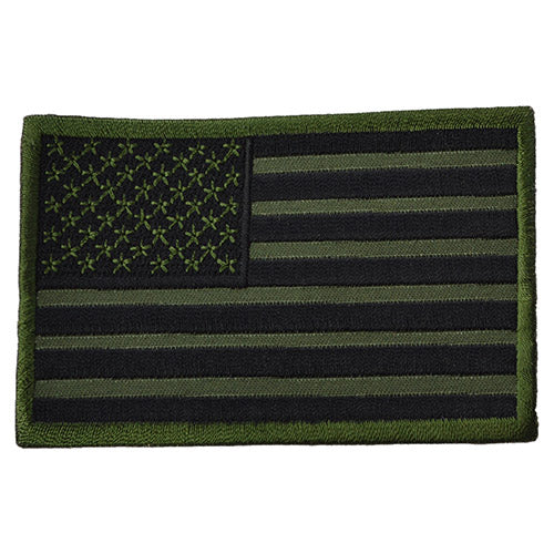 Parche textil bandera USA color oliv, aprox. 9 x 5,5 cm