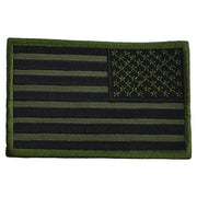 Parche textil bandera USA reverso color olivo aprox. 9 x 5,5 cm