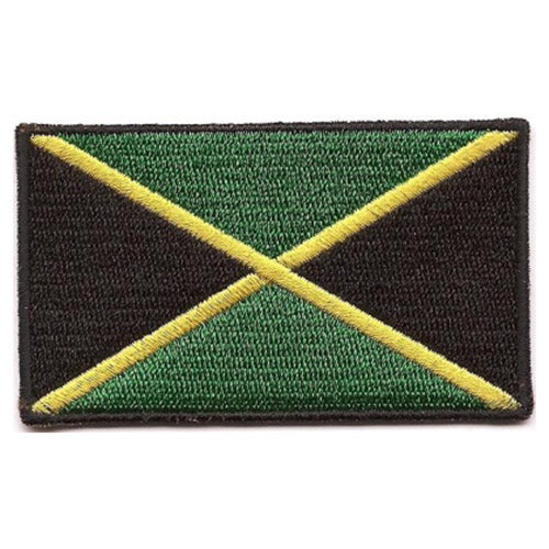 Parche textil con la bandera de Jamaica, colorido, aprox. 8 x 5 cm