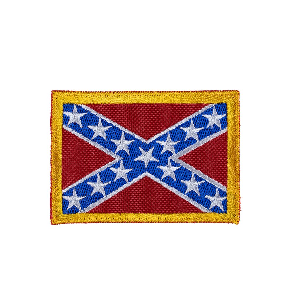 Parche textil con bandera confederada, aprox. 7 x 5 cm