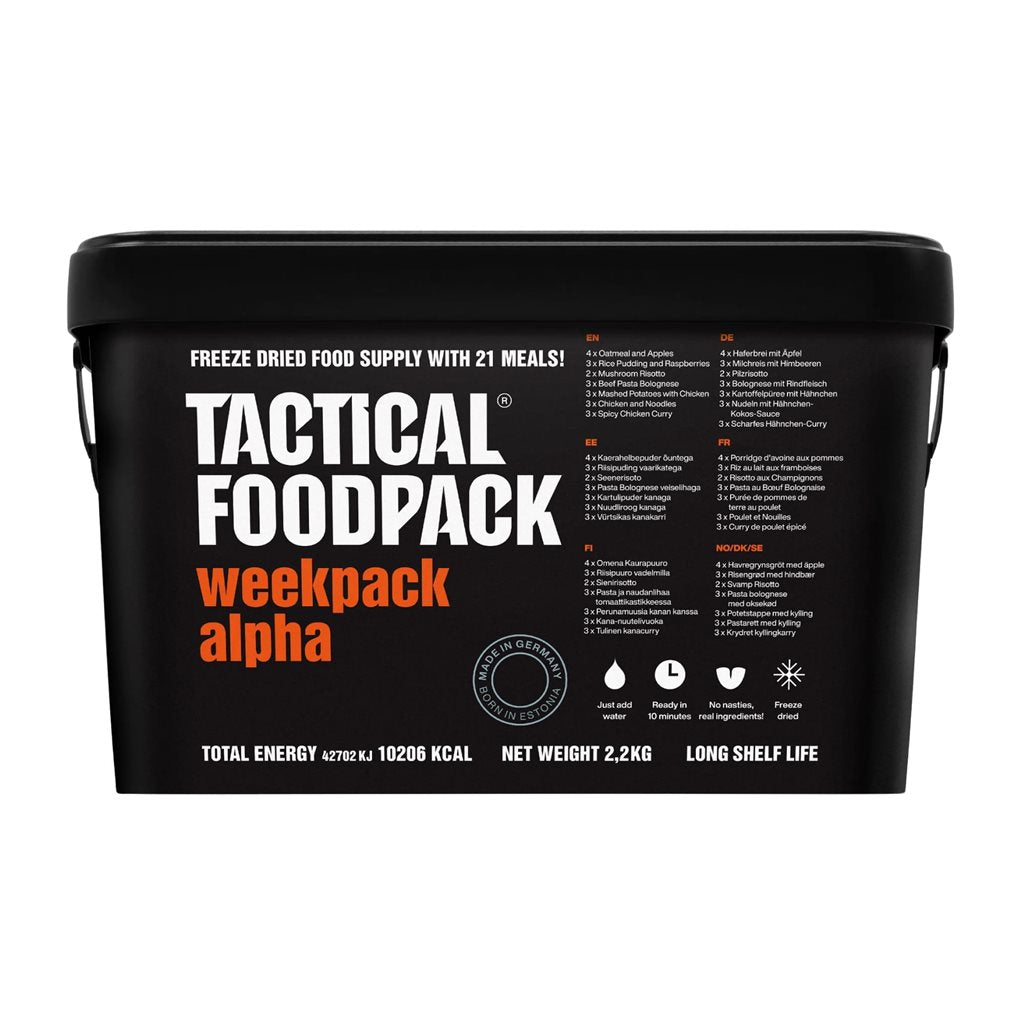 Caja de comida liofilizada 21 raciones WEEKPACK ALPHA