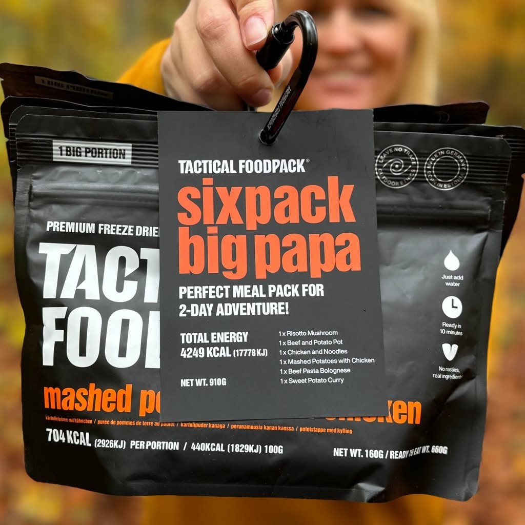 Paquete SIXPACK BIG PAPA - 6 raciones de comida liofilizada Tactical Foodpack