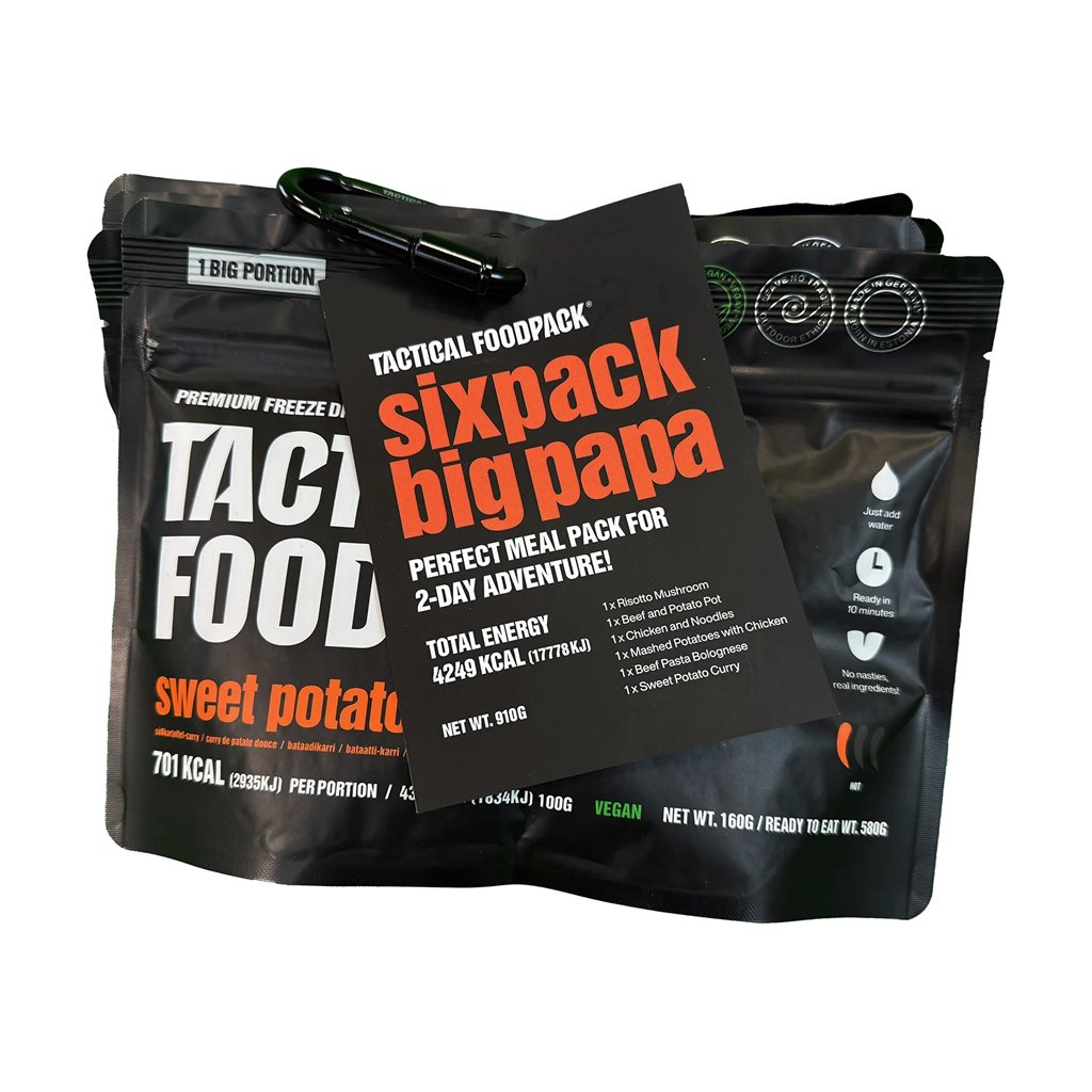 Paquete SIXPACK BIG PAPA - 6 raciones de comida liofilizada Tactical Foodpack