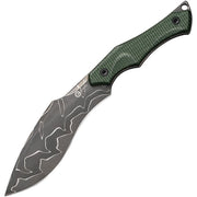 Cuchillo fijo VAQUITA II de acero damasco con funda de cuello