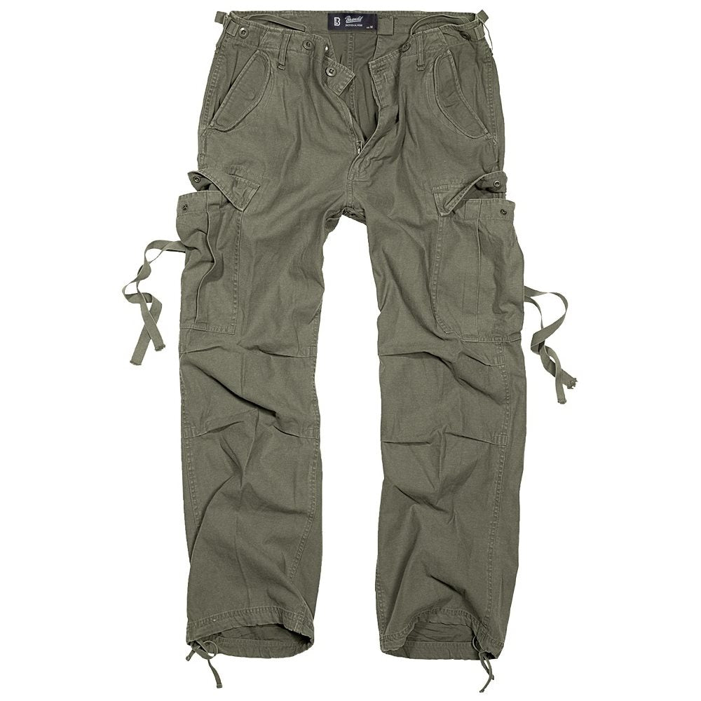 Pantalones M65 vintage verdes Brandit con bolsillos cargo