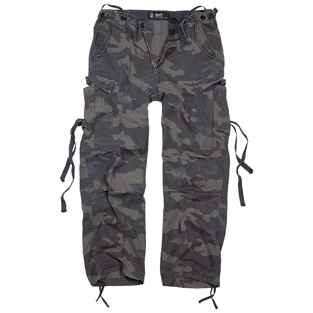 Pantalones M65 vintage Brandit vista frontal con bolsillos cargo