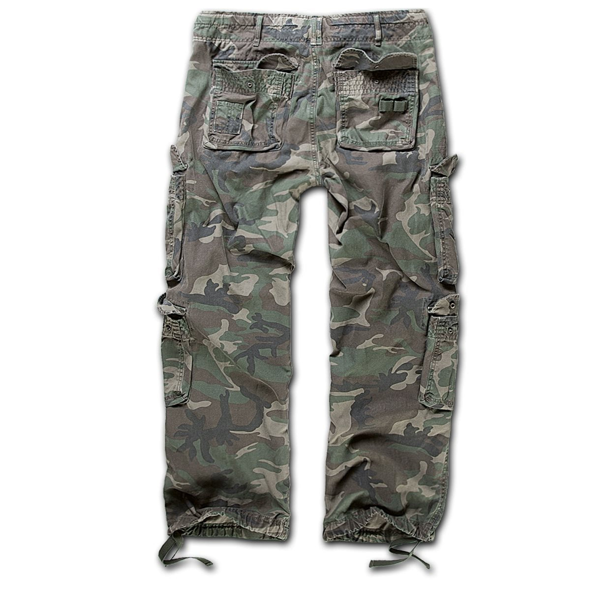 Pantalones PURE vintage WOODLAND con bolsillos laterales y camuflaje