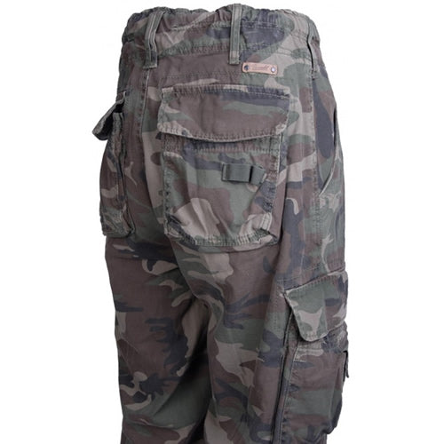 Pantalones PURE vintage WOODLAND con bolsillos laterales y camuflaje