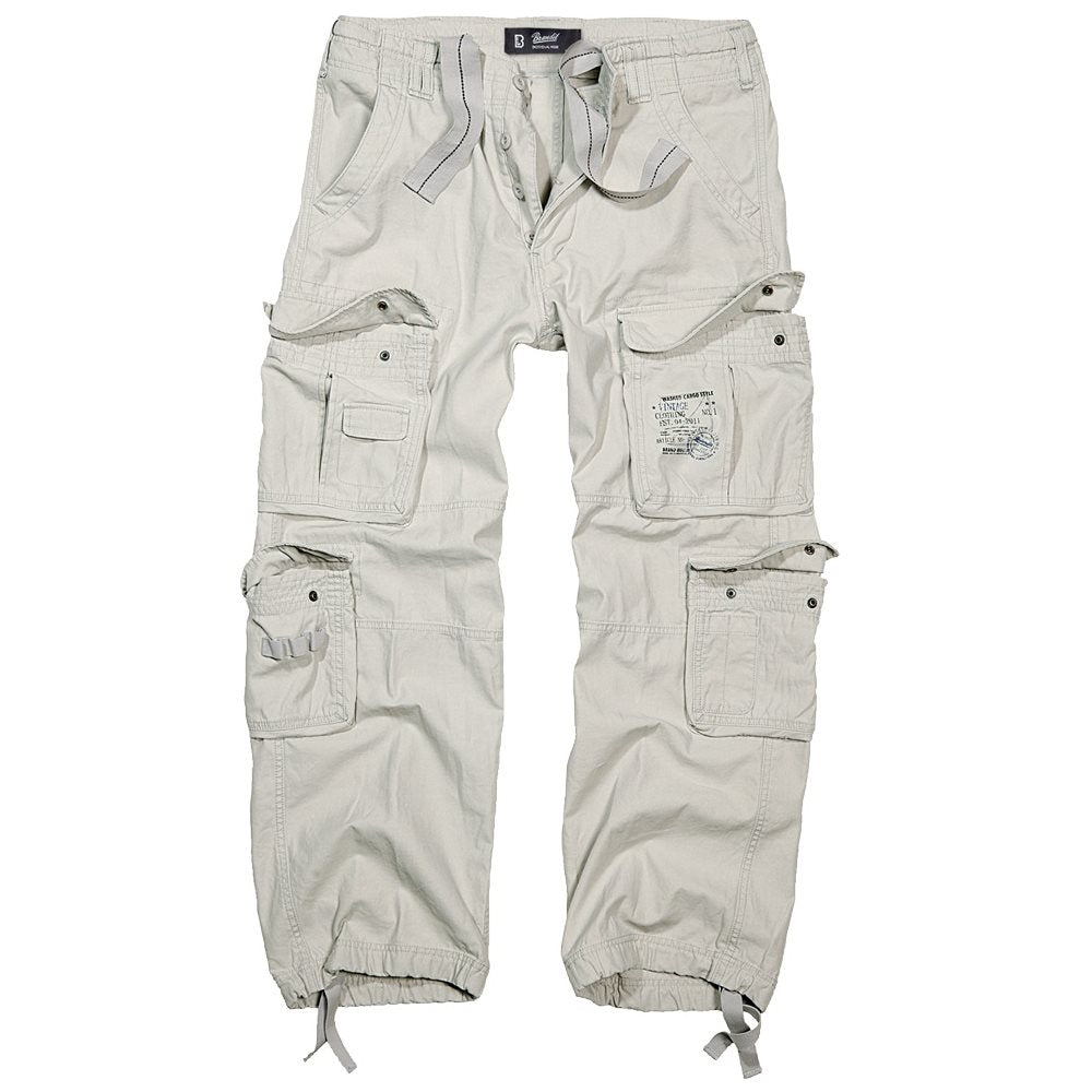 Pantalones PURE vintage OLD WHITE Brandit con bolsillos laterales