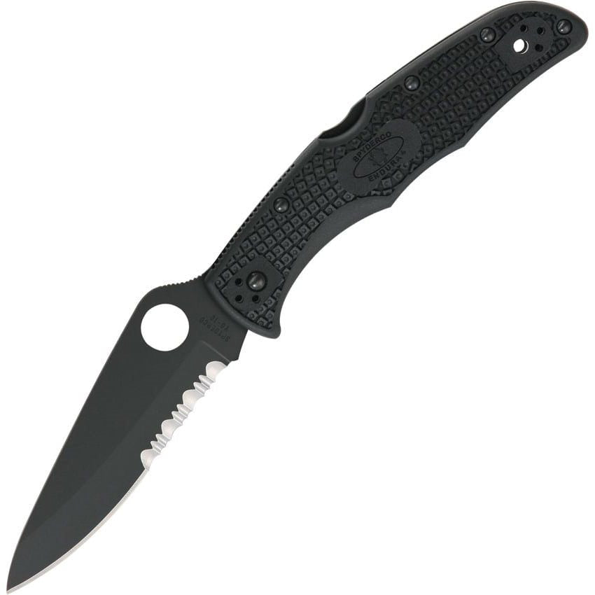 Navaja Endura 4 negra con filo combinado VG-10 9,6 cm y bloqueo LockBack