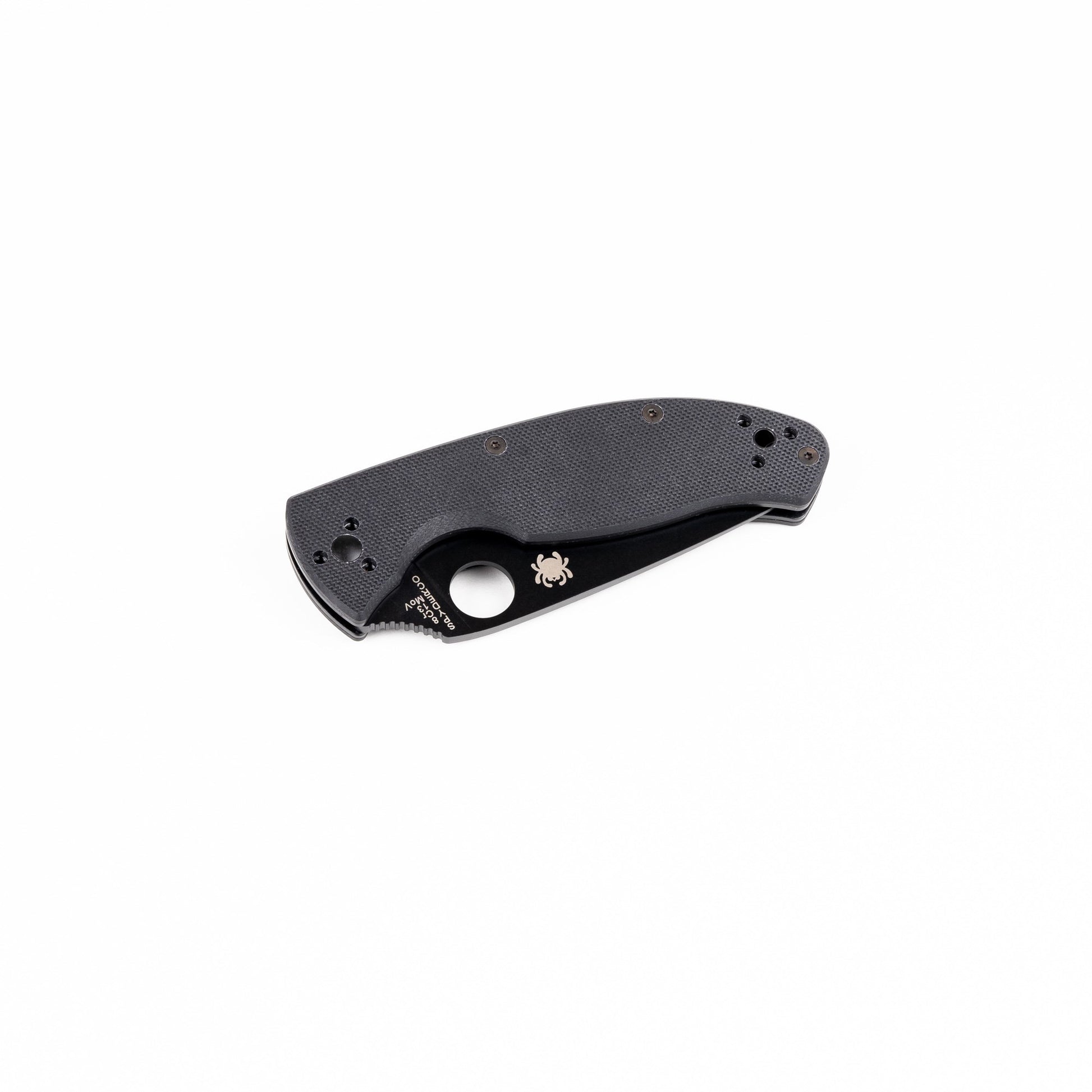 Navaja plegable Spyderco Tenacious con hoja negra y filo liso