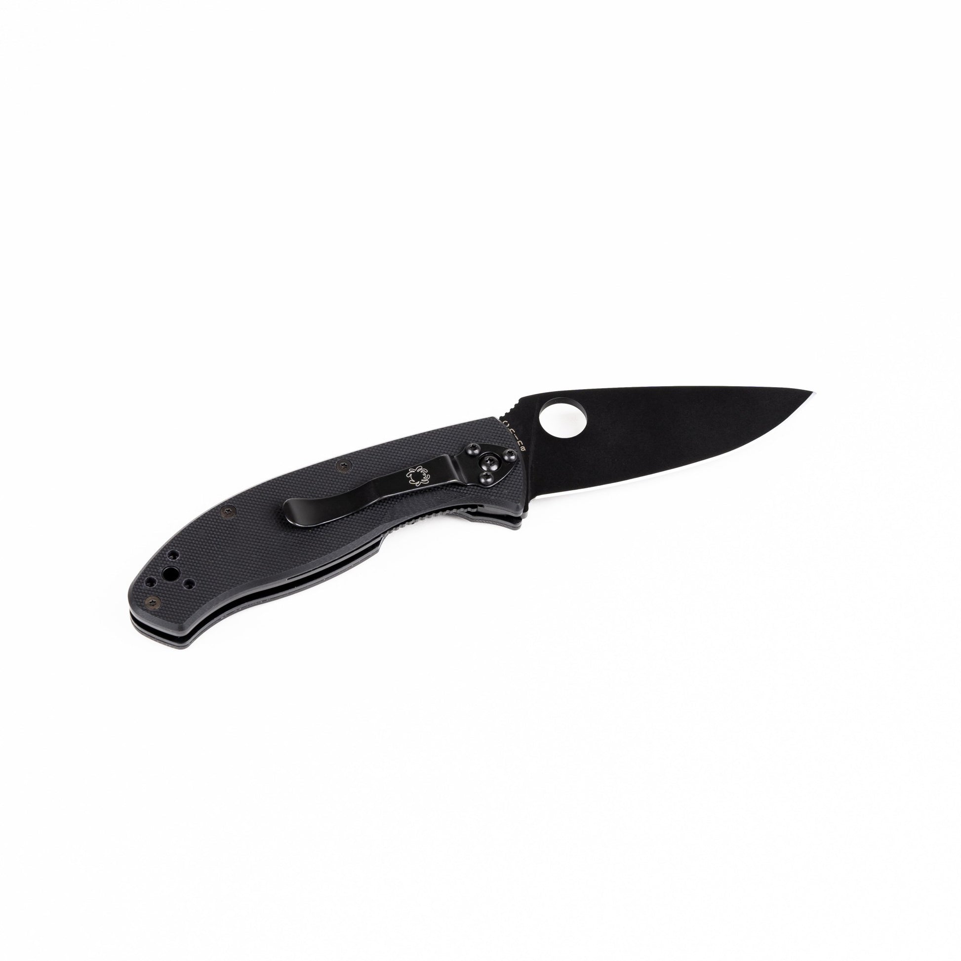 Navaja plegable Spyderco Tenacious con hoja negra y filo liso