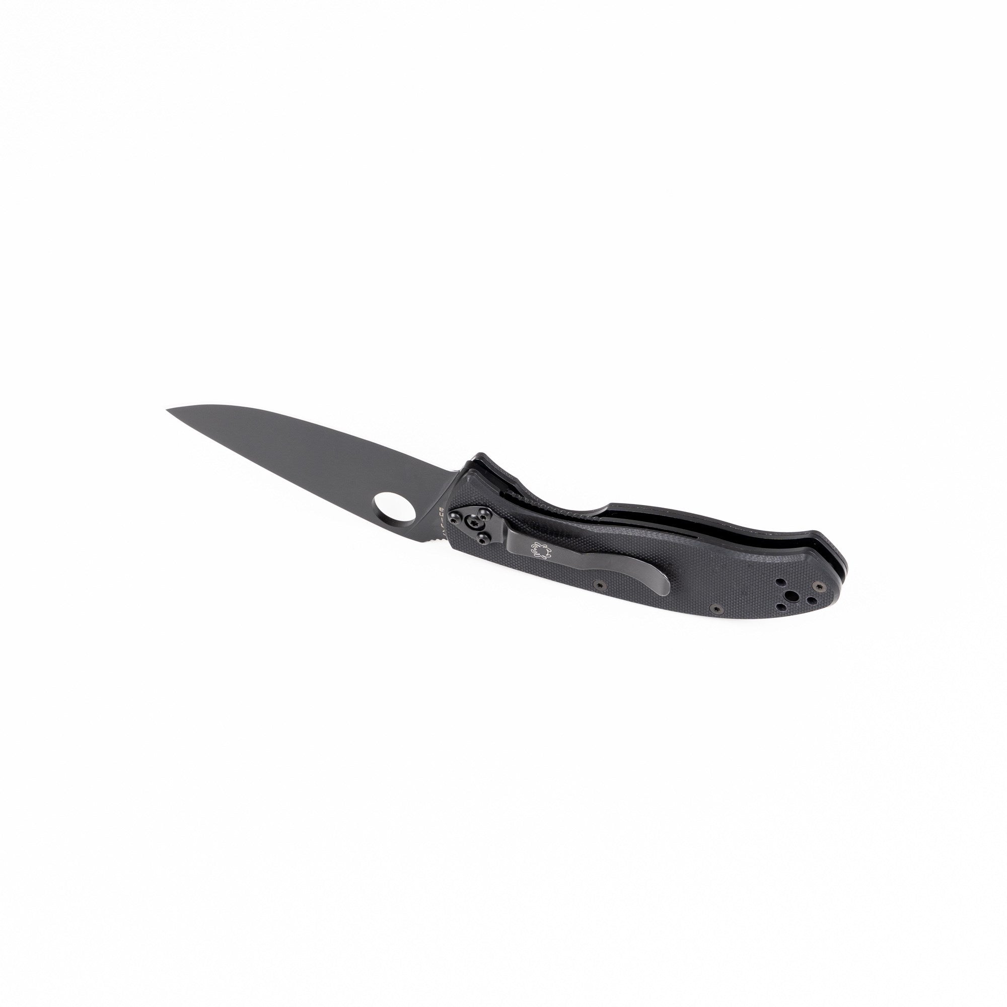 Navaja plegable Spyderco Tenacious con hoja negra y filo liso