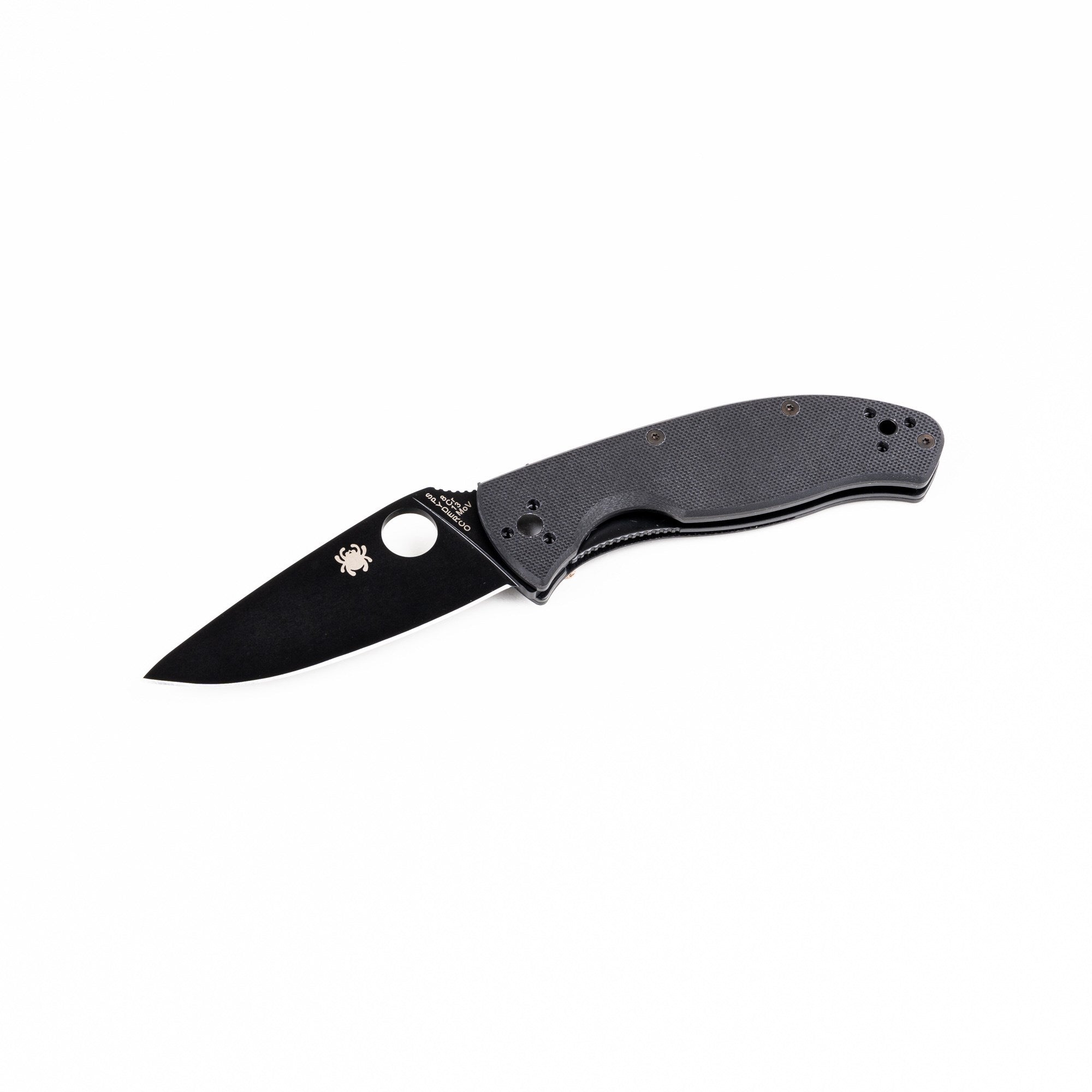 Navaja plegable Spyderco Tenacious con hoja negra y filo liso
