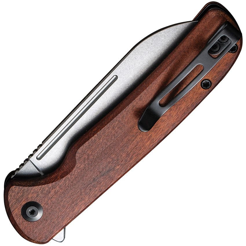 Cuchillo plegable CHEVALIER con hoja Sheepsfoot en acero Sandvik 14C28N y mango de madera