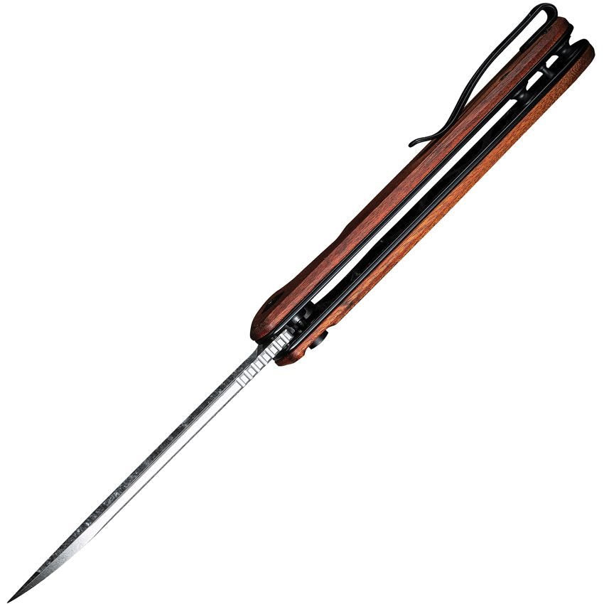 Cuchillo plegable CHEVALIER con hoja Sheepsfoot en acero Sandvik 14C28N y mango de madera