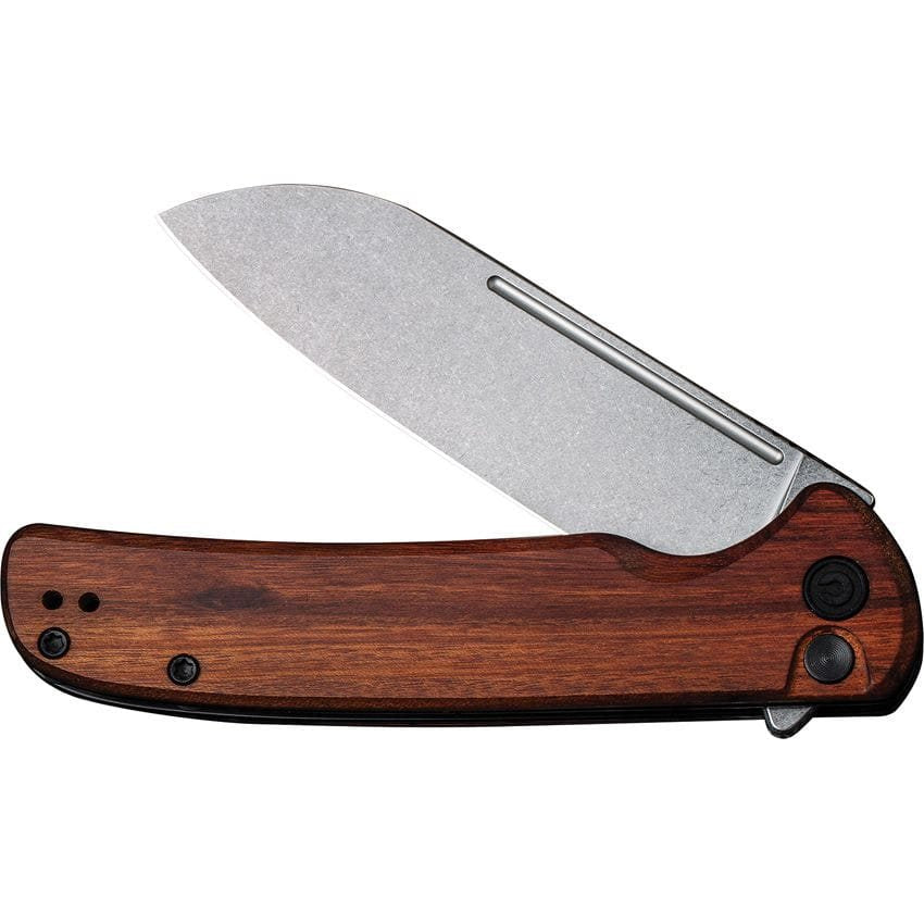 Cuchillo plegable CHEVALIER con hoja Sheepsfoot en acero Sandvik 14C28N y mango de madera