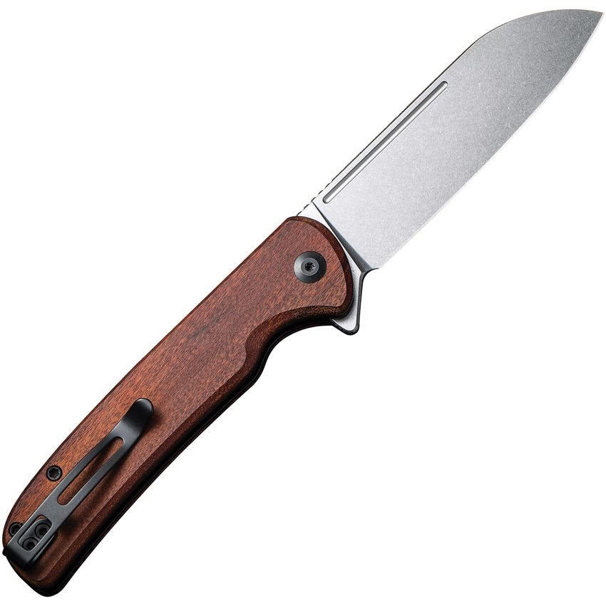 Cuchillo plegable CHEVALIER con hoja Sheepsfoot en acero Sandvik 14C28N y mango de madera