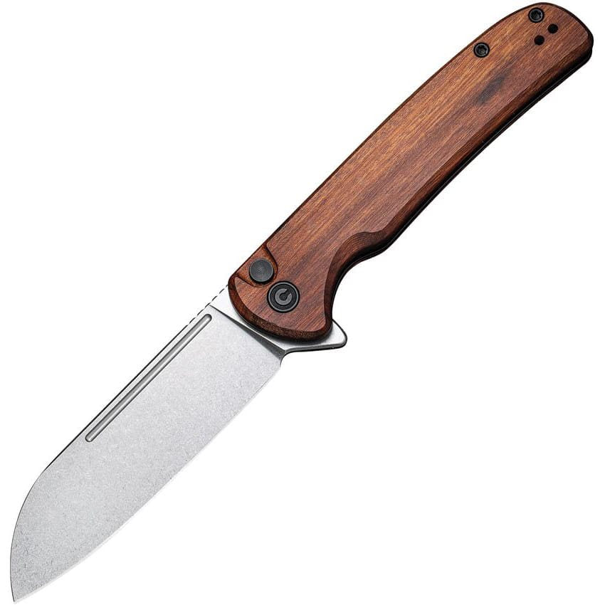 Cuchillo plegable CHEVALIER con hoja Sheepsfoot en acero Sandvik 14C28N y mango de madera