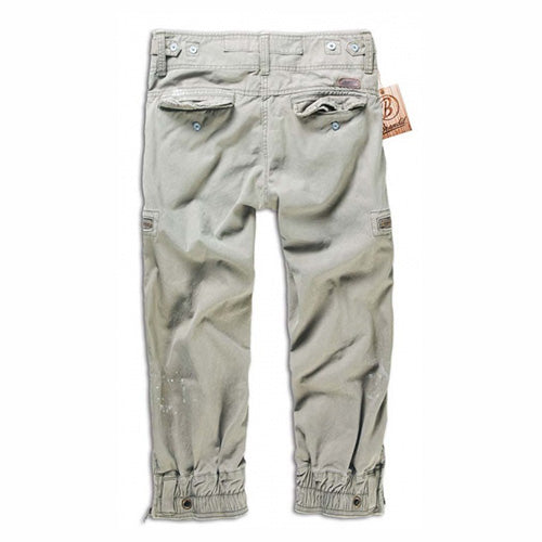 Pantalones 3/4 de mujer SCOTCH en verde, acabado vintage, 100% algodón