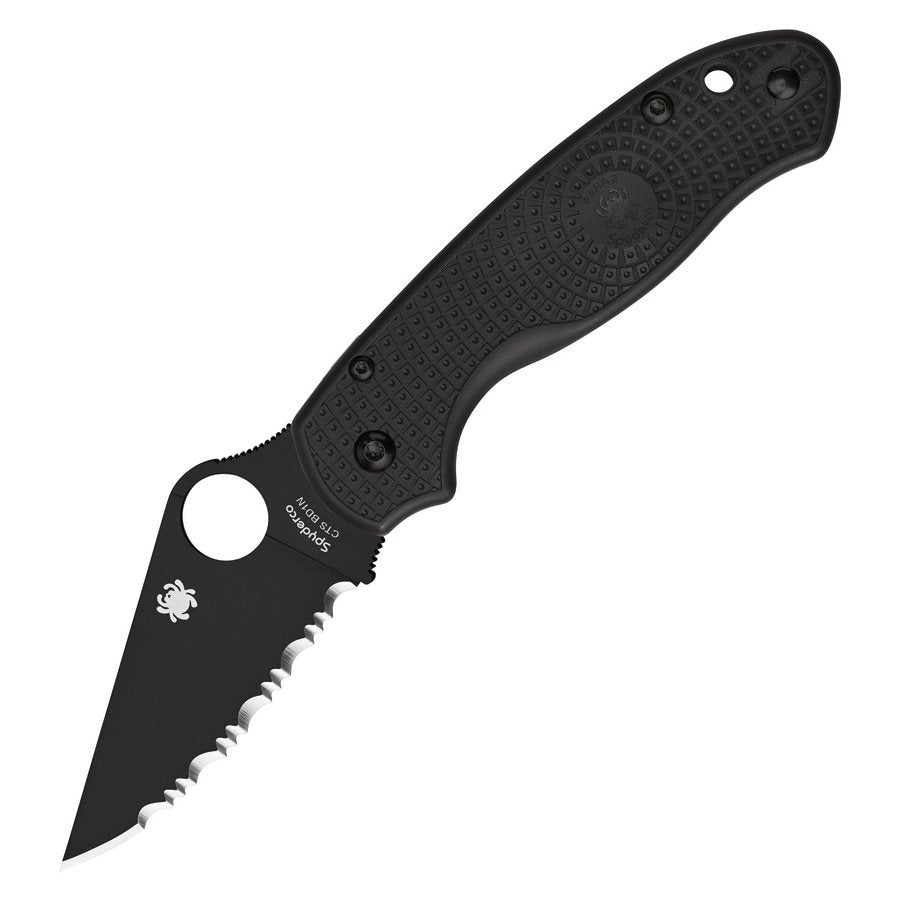 Navaja plegable PARA™ negra con hoja dentada CTS BD1N de 7,4 cm