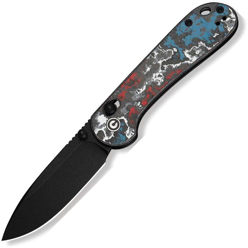 Navaja ELEMENTUM edición limitada con mango Nebula FatCarbon Fiber en negro, rojo, azul y blanco
