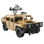 Set HUMVEE 628 piezas, vehículo militar con luces delanteras, parachoques robusto y mando a distancia